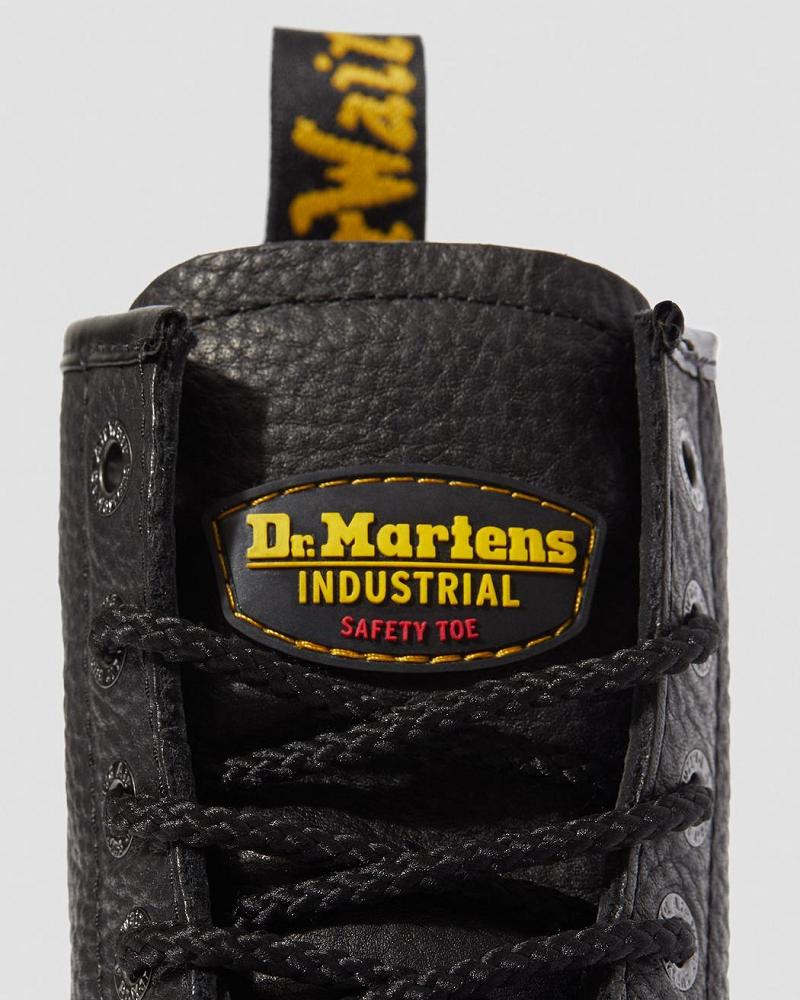 Dr Martens Icon 7B10 Læder Steel Tå Arbejdsstøvler Dame Sort | DK 399RVD